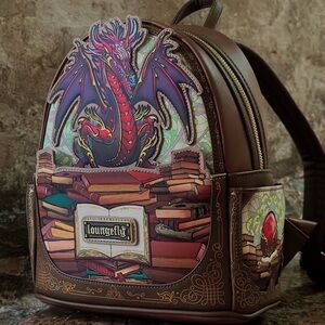 NWT Loungefly Stained Glass Dragon Mini Backpack – BAM Exclusive!